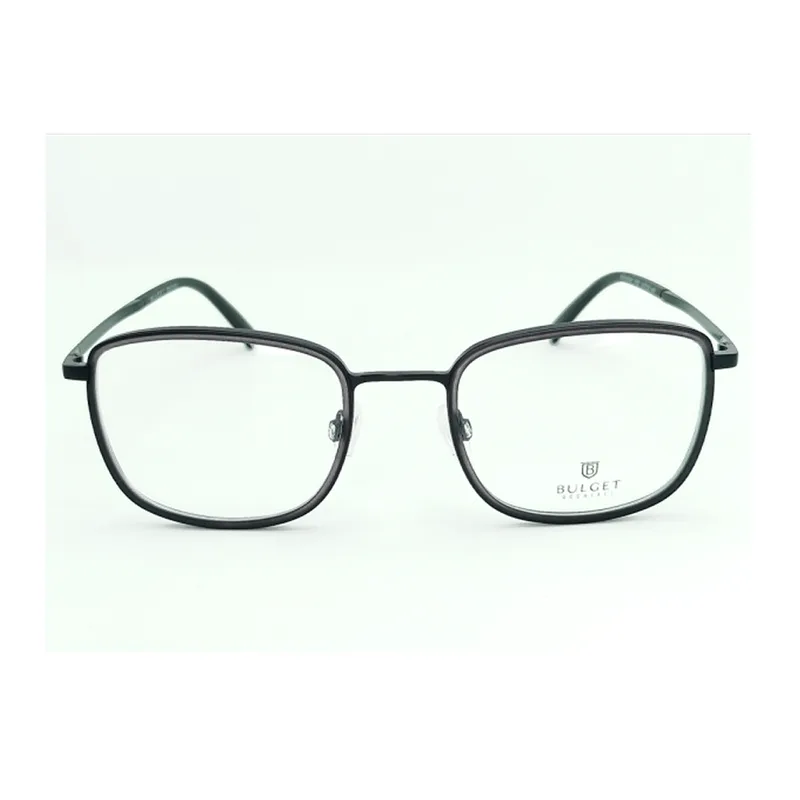 Armação para Óculos de Grau Masculino Bulget BG2144M Preto Fosco e Cinza Cristal