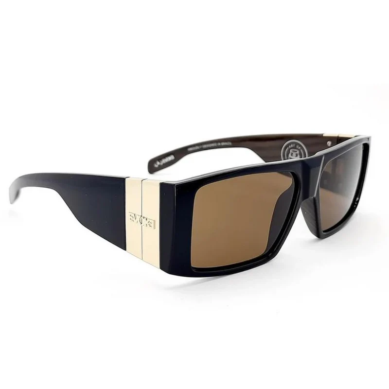 ÓCULOS DE SOL BOMBER BRA12 BLACK WOOD BROWN TOTAL