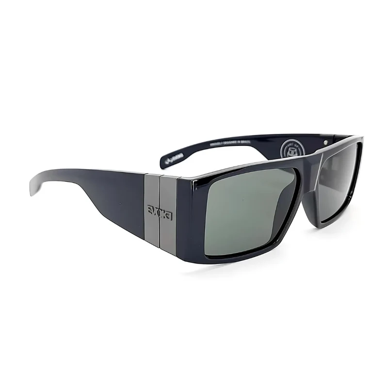 ÓCULOS DE SOL BOMBER BRH01 BLACK SHINE VERDE G15 TOTAL