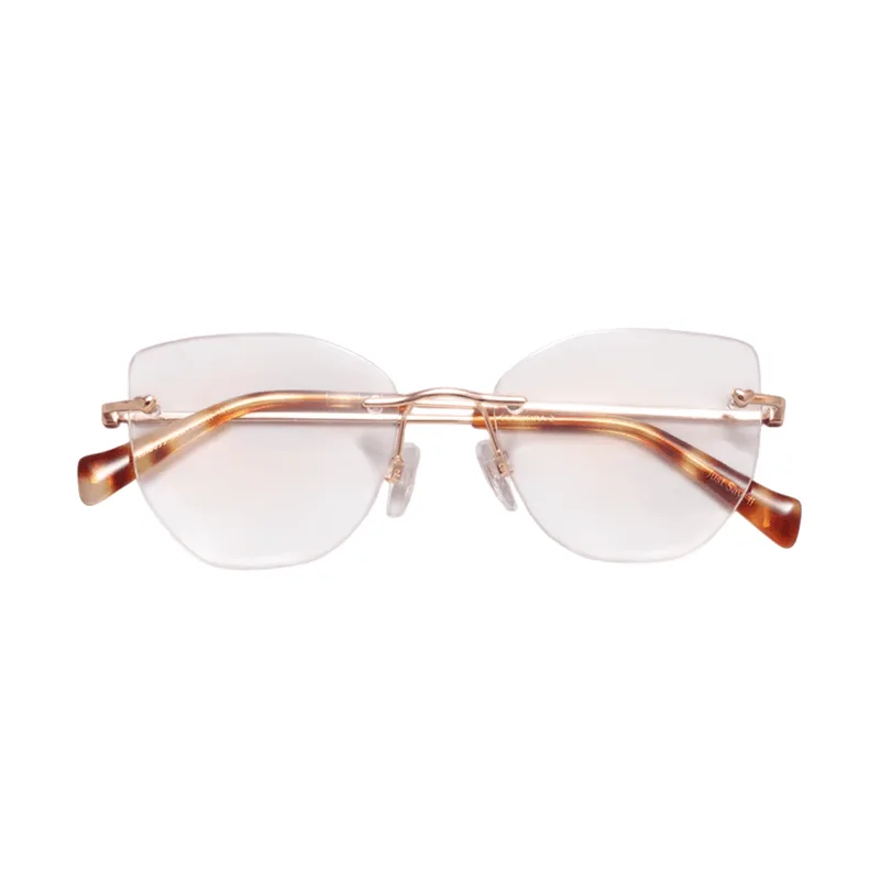 Armação para Óculos de Grau Feminina Hickmann CEREJEIRA 2 HI10055 04A Dourado