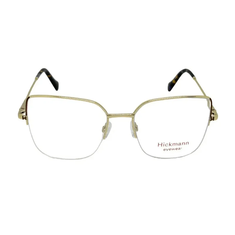Armação para Óculos de Grau Feminina Hickmann PEONIA 1 HI10058 01C Dourado Brilho