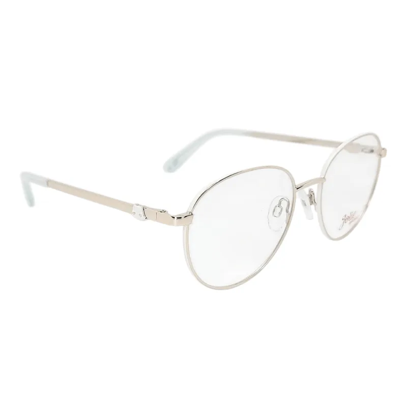 Armação de Óculos de Grau Jolie JO1031 Feminino Redondo Metal Cinza Armação de Óculos de Grau Jolie JO1031 Feminino Redondo Metal Cin