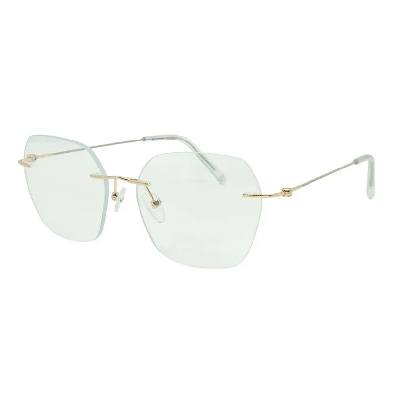 Armação de Óculos de Grau Feminina Bulget Quadrado BG2154 Cor Cinza e Dourado Armação de Óculos de Grau Feminina Bulget Quadrado BG2154 Cor Cin