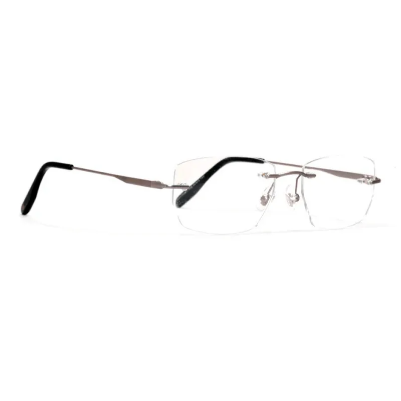 Armação de Óculos de Grau Bulget BG1743M Masculino Retangular Metal Cinza Fosco Armação de Óculos de Grau Bulget BG1743M Masculino Retangular Metal Cin