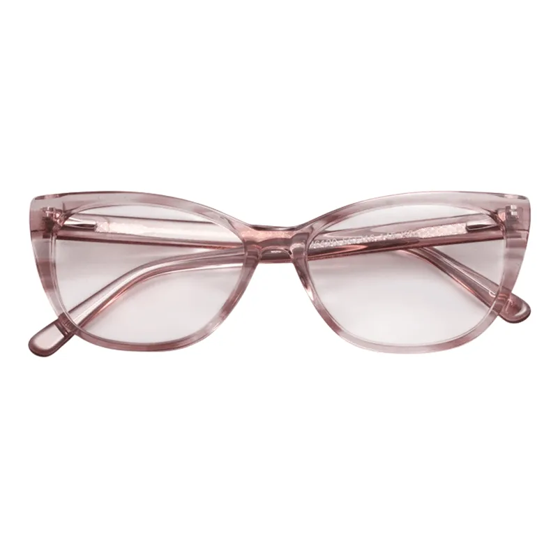 Armação de Óculos de Grau Jean Marcell JM6120 Feminino Gatinho Acetato Rosa
