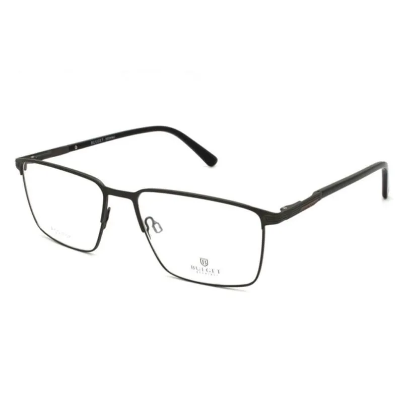 Armação de Óculos de Grau Masculino Bulget Retangular BG2135M 02B Cor Grafite/Preto