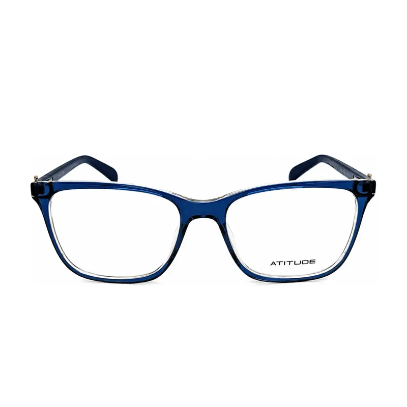 Armação para Óculos de Grau Feminina Atitude AT4154 D02 Azul Translúcido