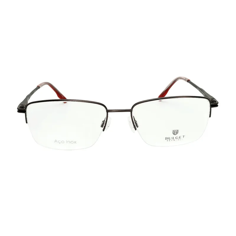 Armação para Óculos de Grau Masculino Bulget BG1748M Grafite Escuro Fosco