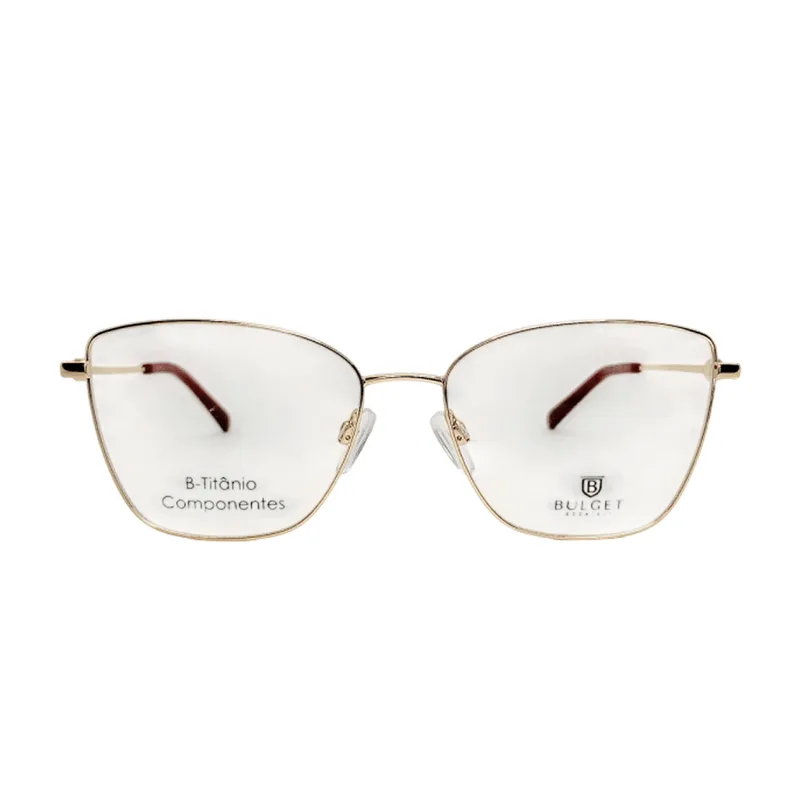 Armação para Óculos de Grau Feminino Bulget BG2185T Dourado Claro