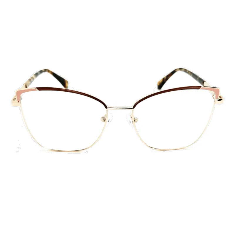 Armação de Óculos de Grau Jean Marcell JM1062 Feminino Gatinho Metal Dourado