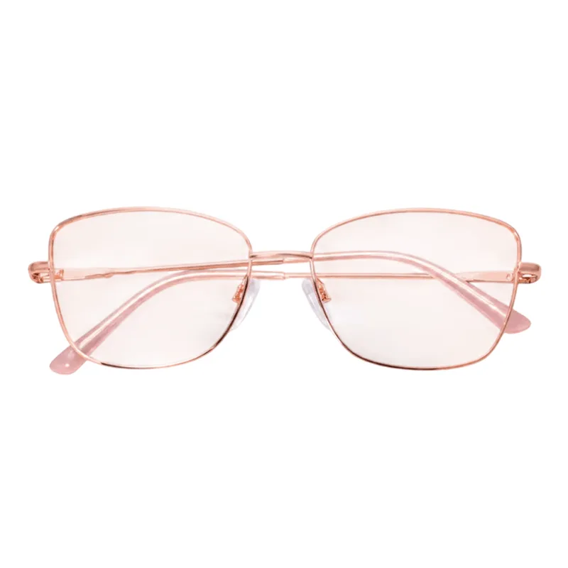 Armação de Óculos de Grau Jean Marcell JM1064 Feminino Gatinho Metal Rosê