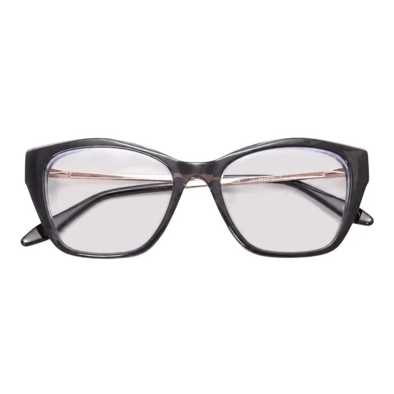 Armação de Óculos de Grau Jean Marcell JM6126 Feminino Quadrado Acetato Preto