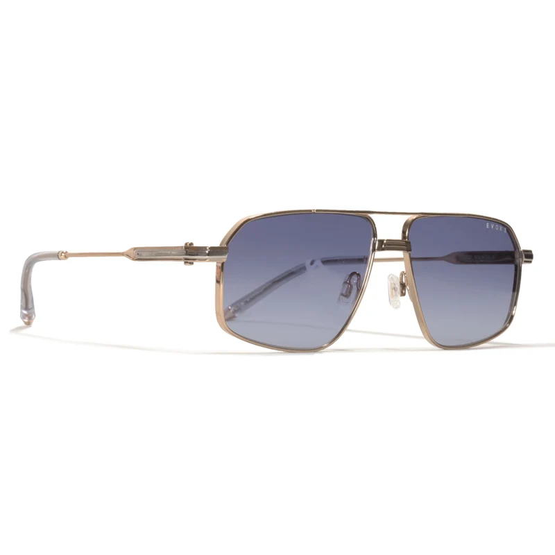 Óculos de Sol Evoke Shelby 06TL Titanium 04A Gold Shine Blue Gradient