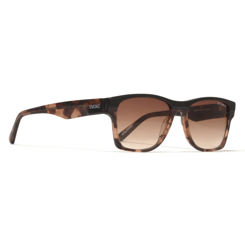 ÓCULOS DE SOL EVOKE EVK RX72S A02 BLACK TURTLE BROWN GRADIENT