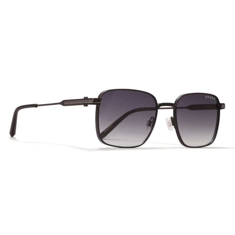 ÓCULOS DE SOL EVOKE SHELBY 04 09BS BLACK MATTE GRAY GRADIENT
