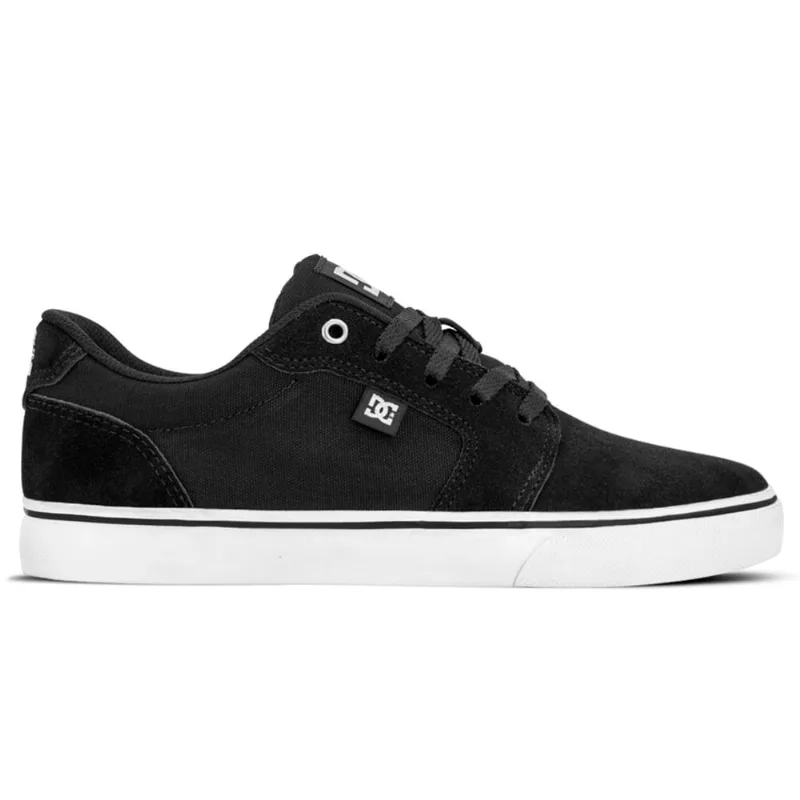 Tênis dc Shoes Anvil la Black White