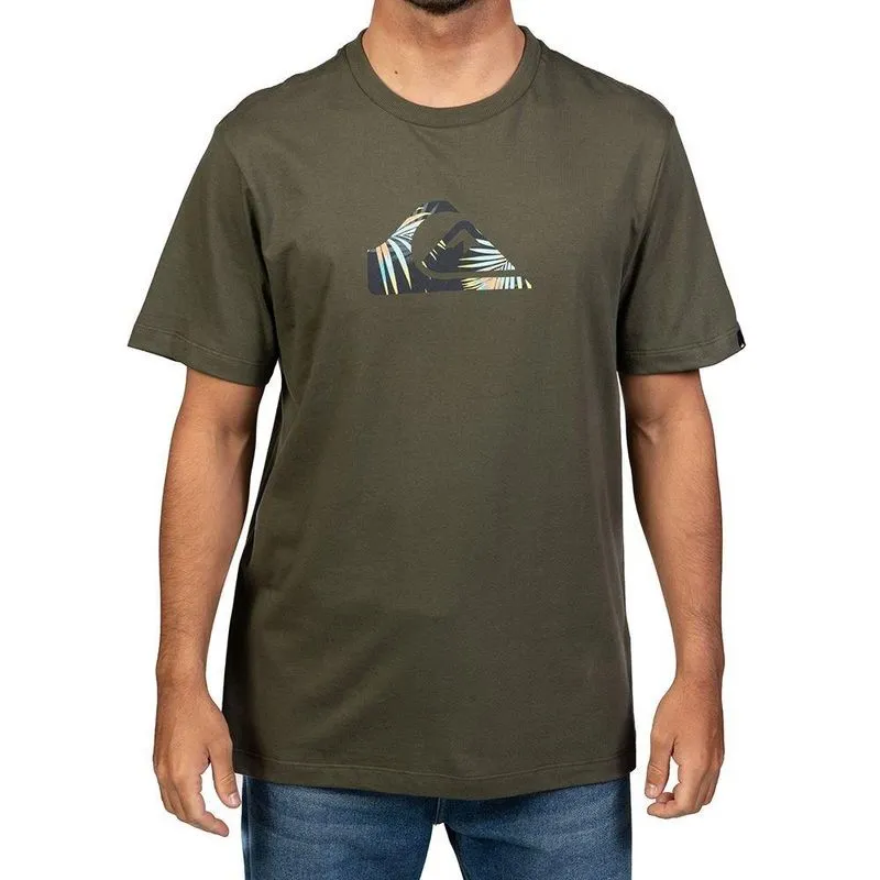 Camiseta Quiksilver Logo Indeed Masculina Verde Escuro G / verde