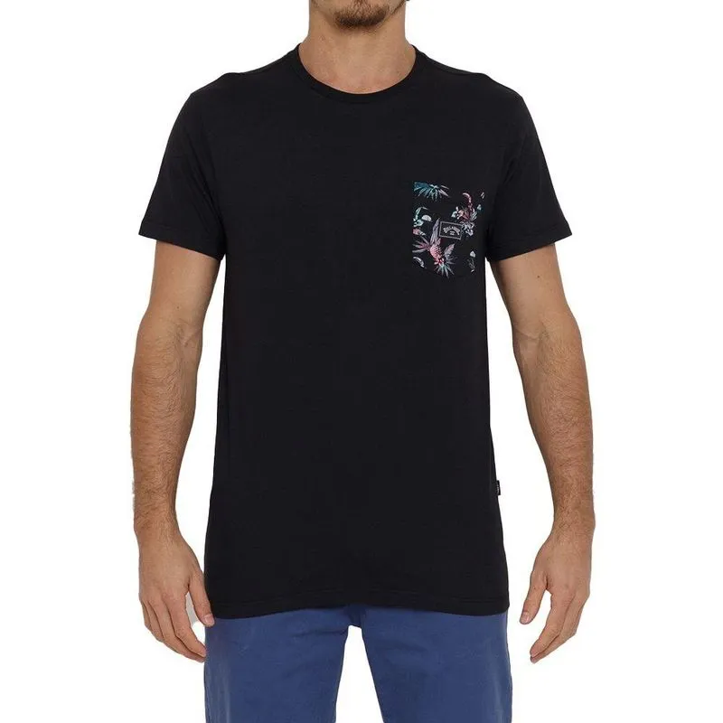 Camiseta Billabong Team Pocket III Masculina Preto G / preto