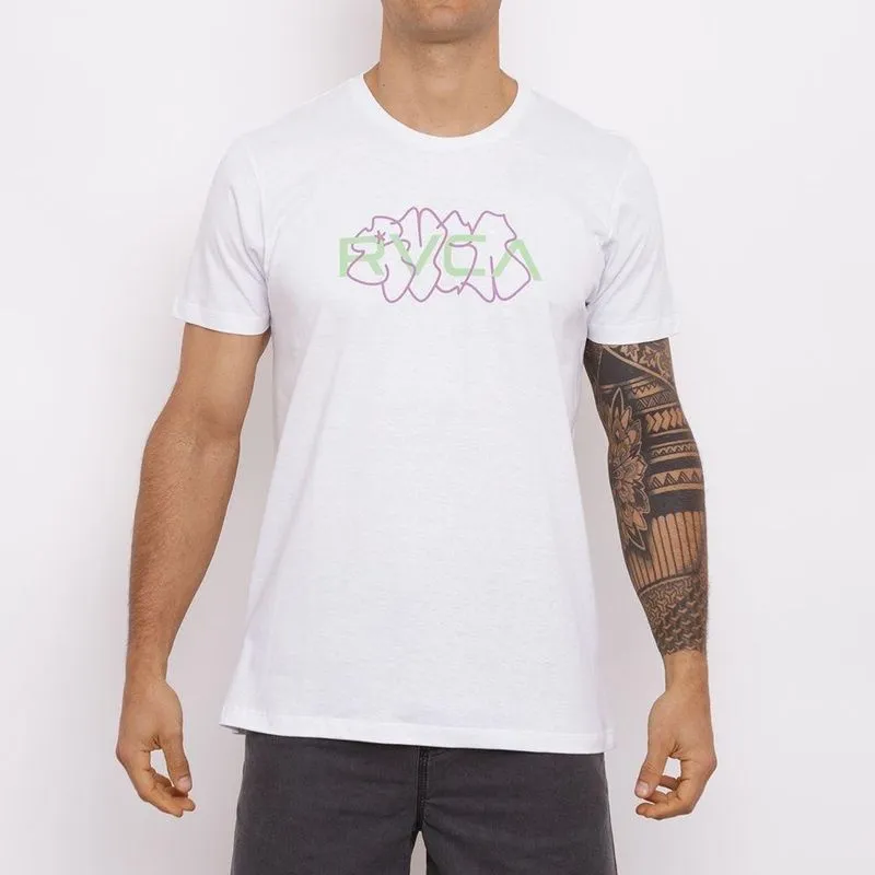 Camiseta RVCA Bigt Up Masculina Branco G / branco