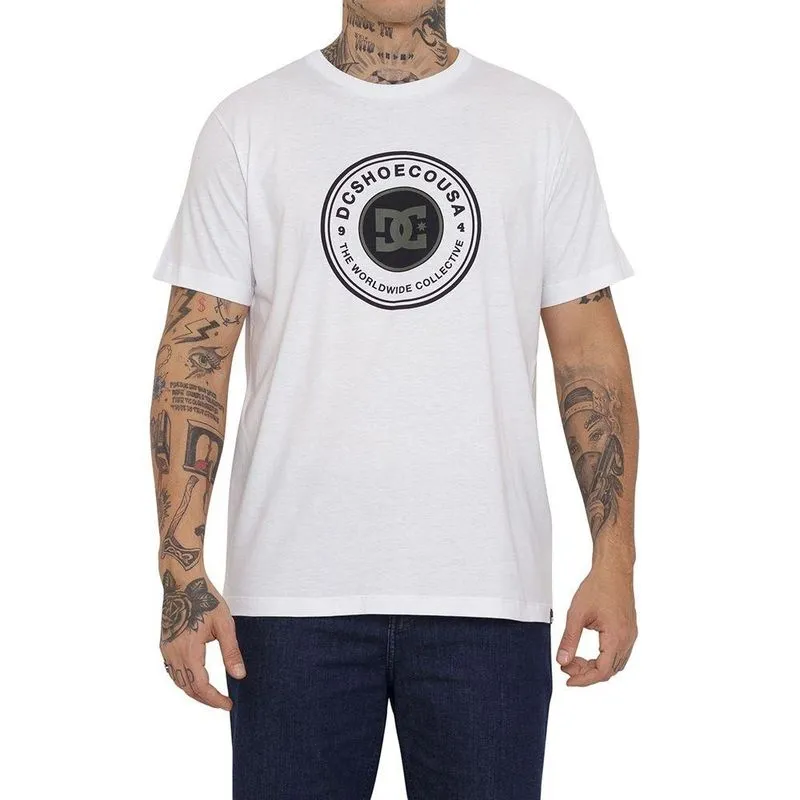 Camiseta DC Shoes Shoe Co Collective Masculina Branco G / branco