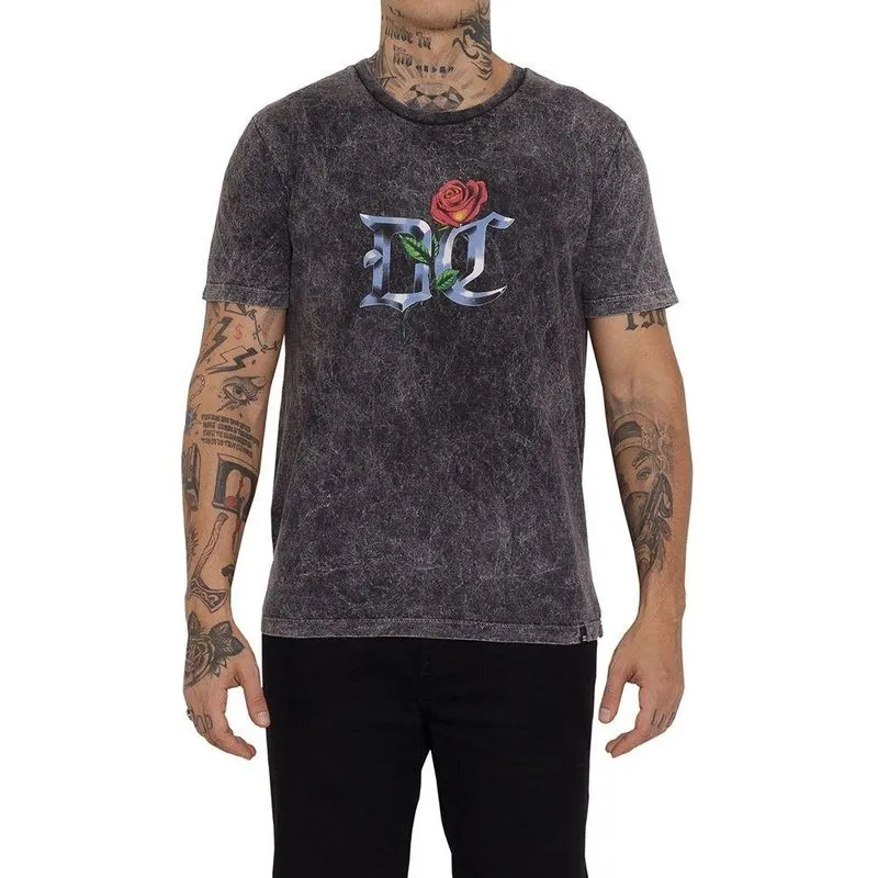 Camiseta DC Shoes Chrome Rose Masculina Preto G / preto