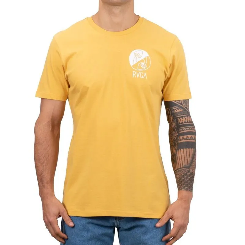 Camiseta RVCA Hi Dez Masculina Amarelo Escuro GG / amarelo
