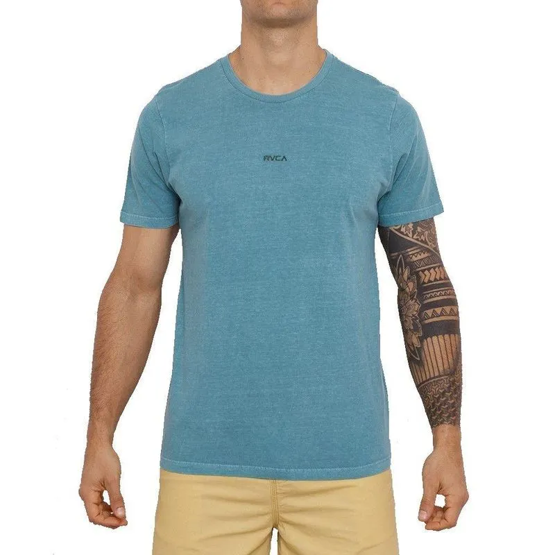Camiseta RVCA Small Rvca Pigment Dye Masculina Verde M / verde