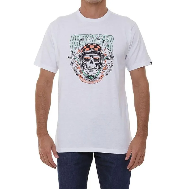 Camiseta Quiksilver Biker Skull Masculina Branco M / branco