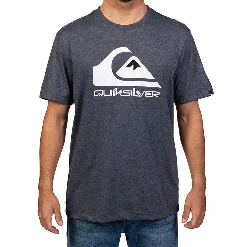 Camiseta Quiksilver Full Logo Masculina Azul Marinho Mescla G / azul-escuro