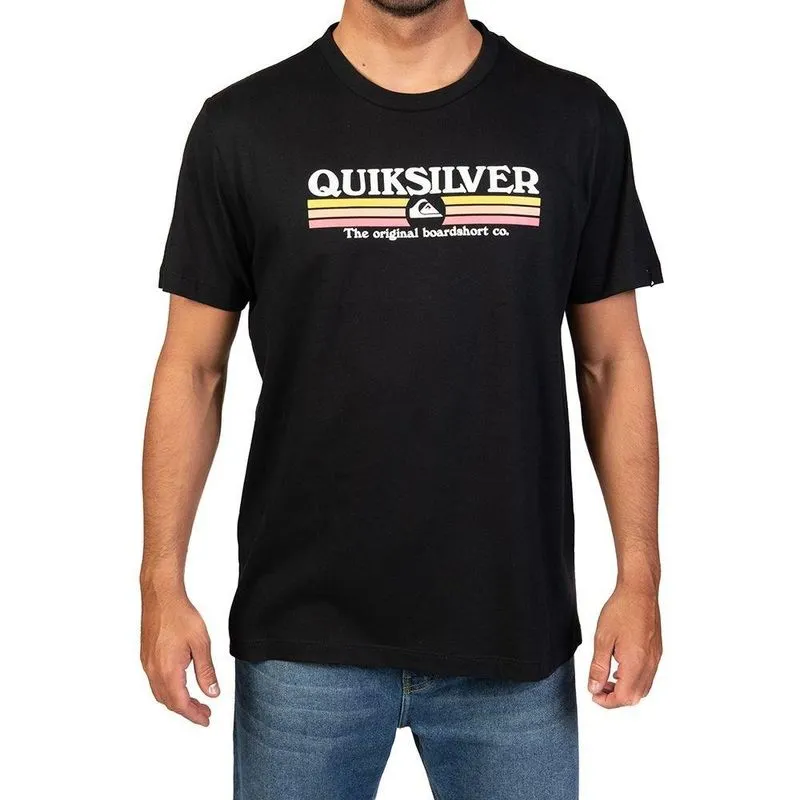 Camiseta Quiksilver Lined Up Masculina Preto P / preto