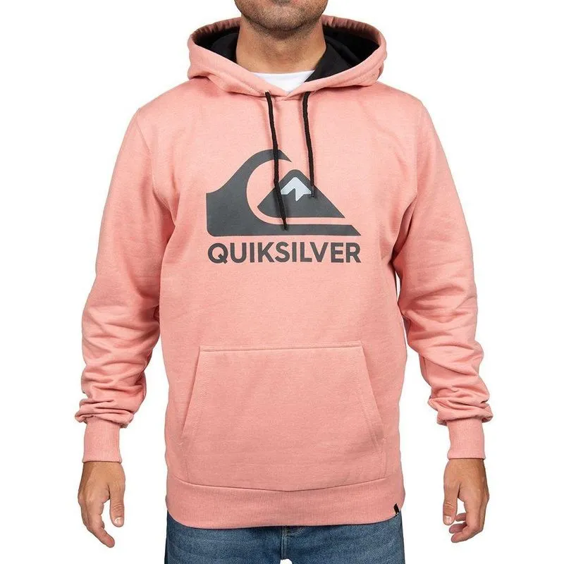 Moletom Quiksilver Canguru Full Logo Masculino Rosa Mescla G / rosa