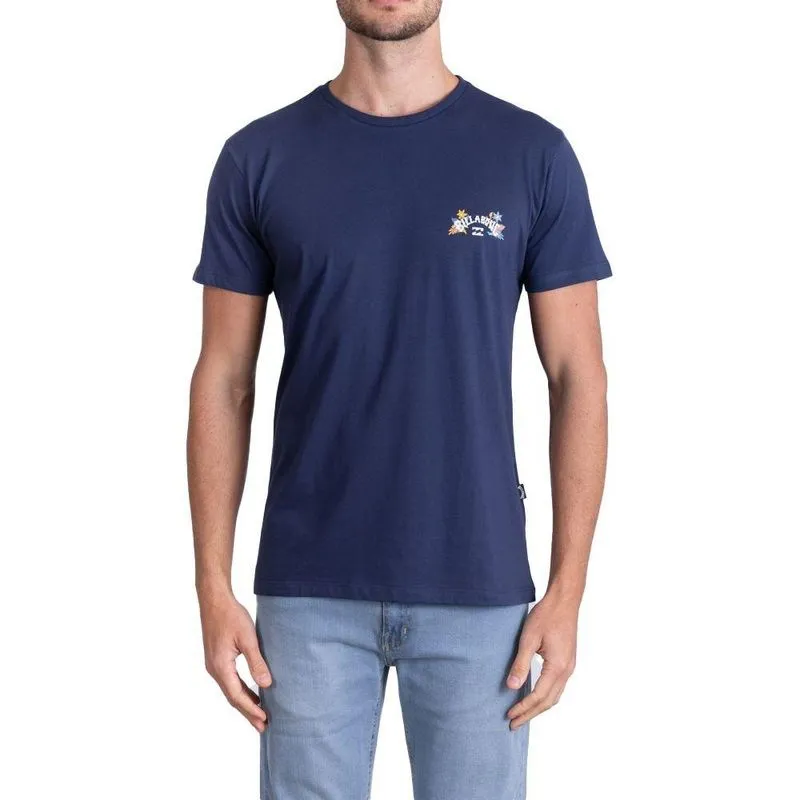 Camiseta Billabong Arch Flower Masculina Azul Marinho P / azul-escuro