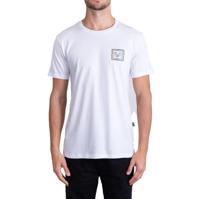 Camiseta Billabong Crayon Wave II Masculina Branco P / branco
