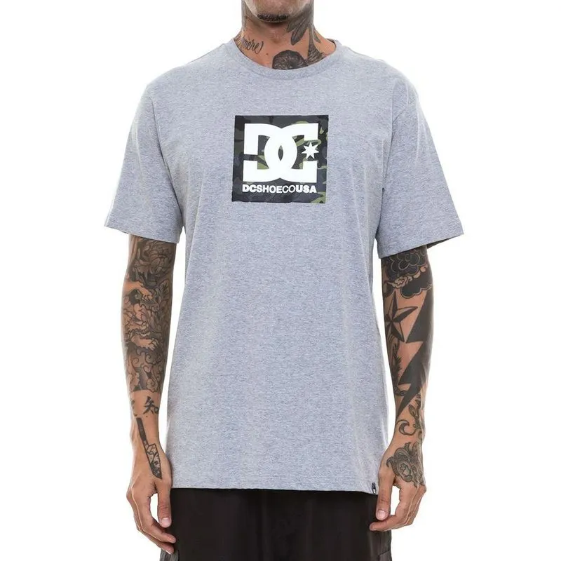 Camiseta DC Shoes DC Square Star Fill Camo Masculina Cinza G / cinza