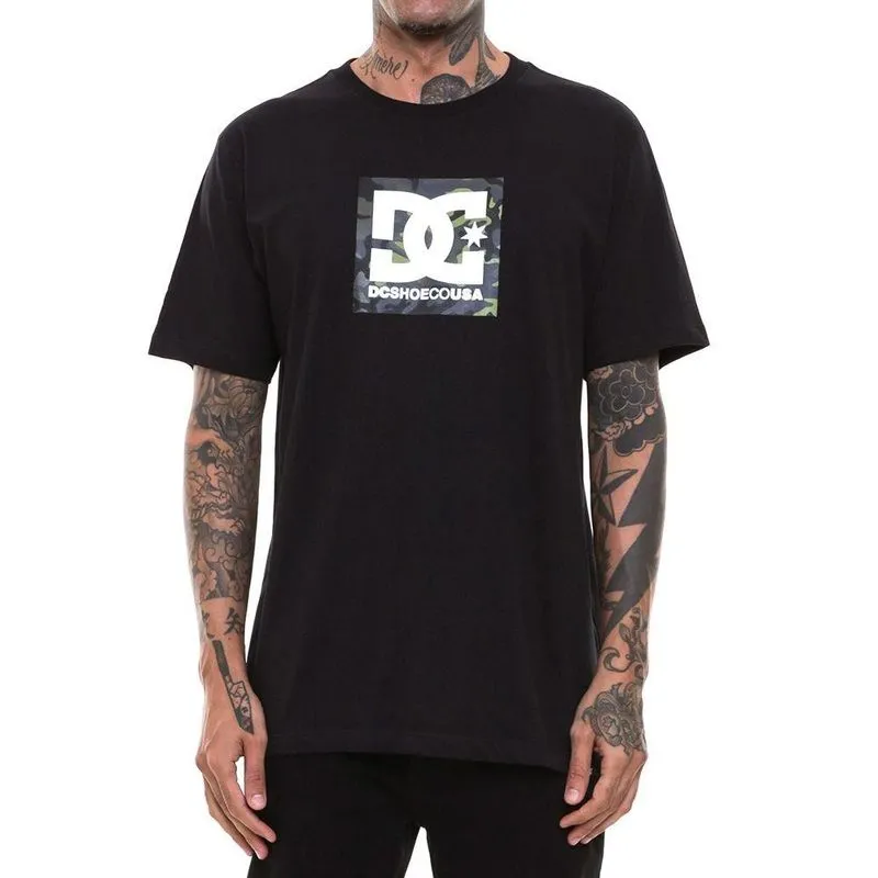 Camiseta DC Shoes DC Square Star Fill Camo Masculina Preto GG / preto