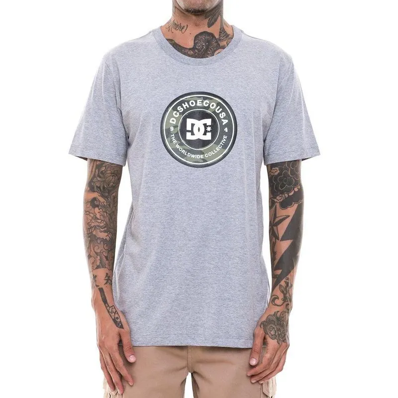 Camiseta DC Shoes Collective Camo Fill Masculina Cinza GG / cinza