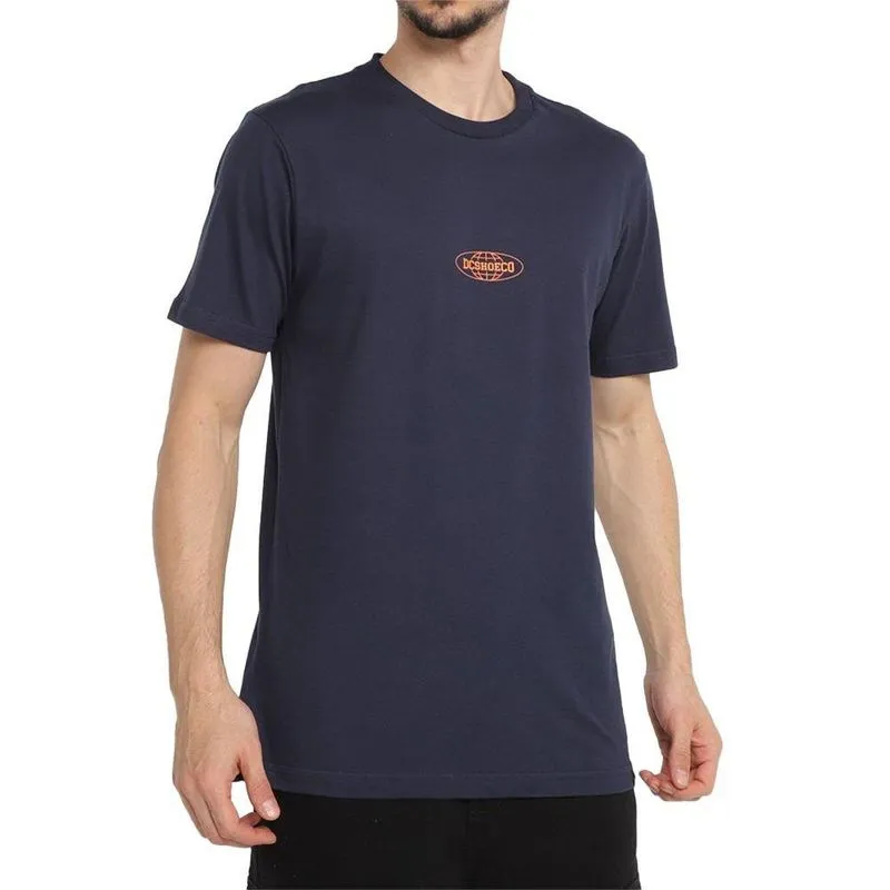Camiseta DC Shoes Minimal World Masculina Azul Marinho GG / azul-escuro