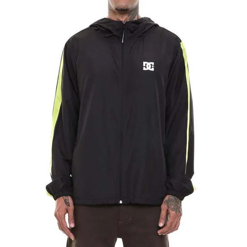 Jaqueta DC Shoes Hood Stripe Masculina PretoAmarelo GG / preto
