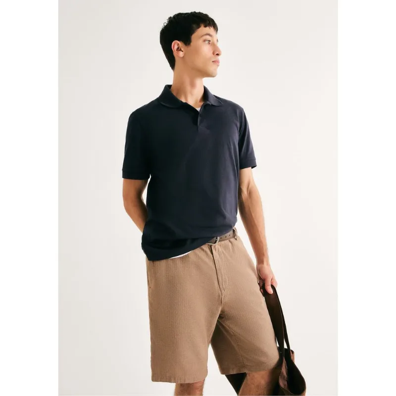 Camisa Polo Básica Masculina Manga Curta Em Piquet - Cinza XXG