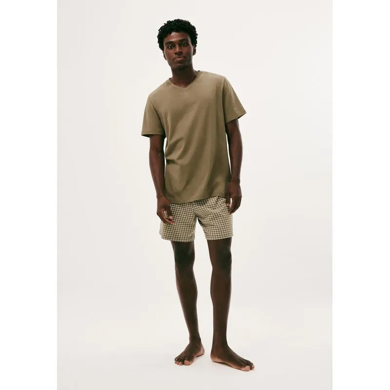 Pijama Curto Masculino Com Samba Canção - Verde G