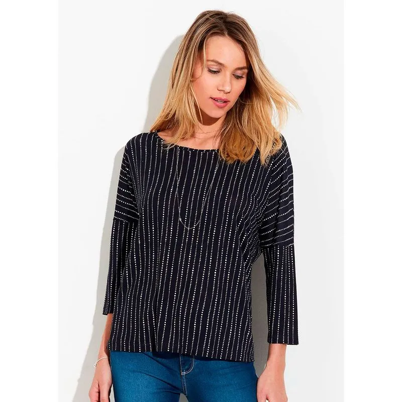 Blusa Feminina Manga 3/4 Estampada