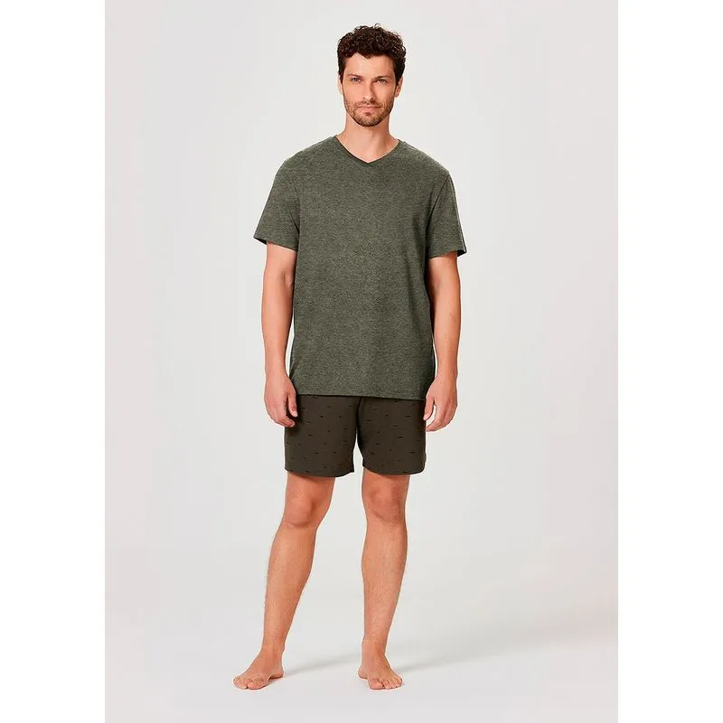 Pijama Curto Masculino Estampado