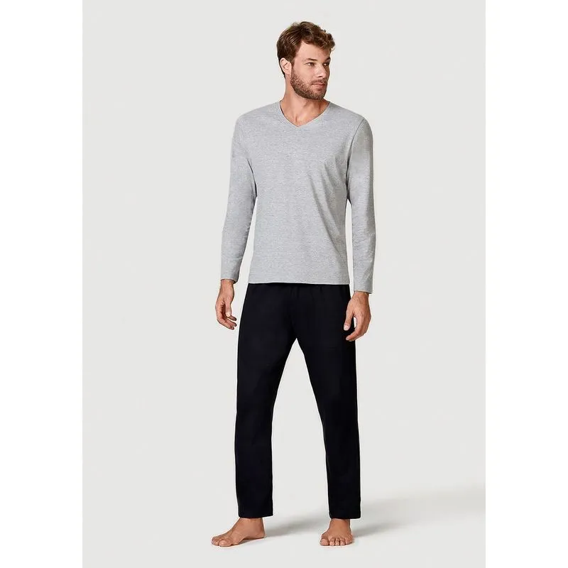 Pijama Longo Masculino Em Malha