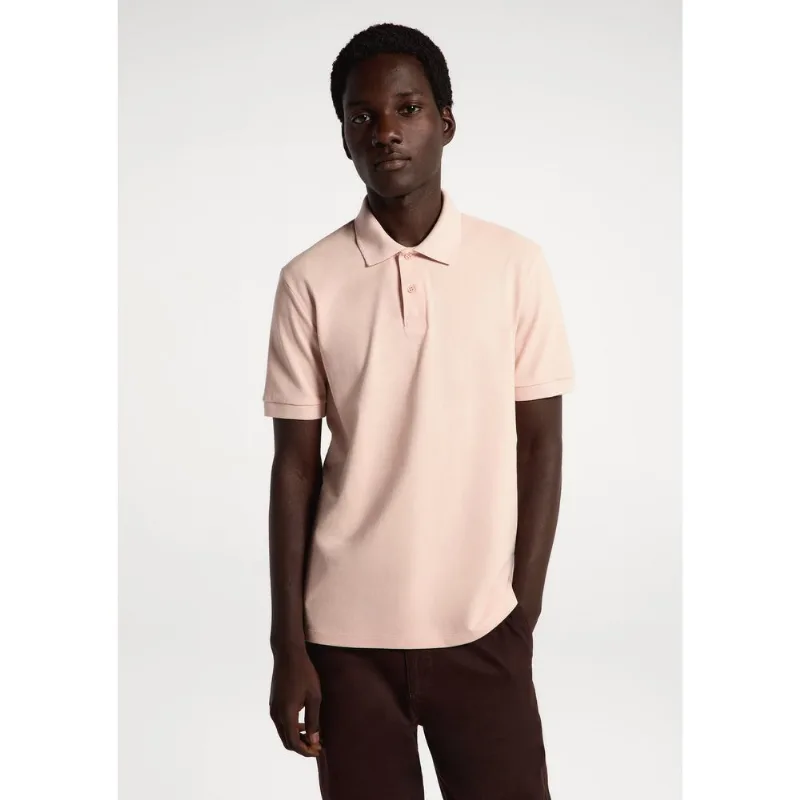 Camisa Polo Básica Masculina Manga Curta Em Piquet - Rosa G