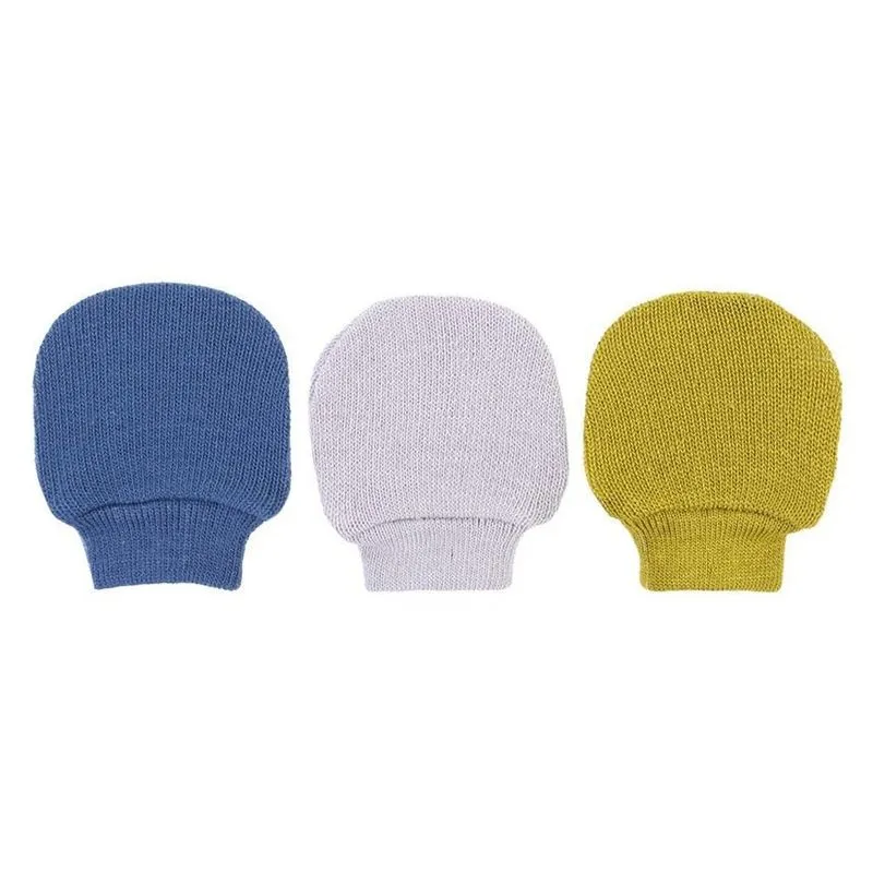 Kit Luva RN Pimpolho Tricô 3 Pares Azul (MP)