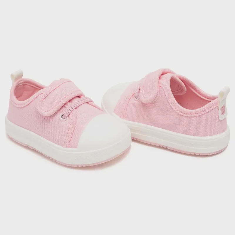 Tênis infantil pimpolho 16 ao 21 auto adesivo rosa antiderrapante