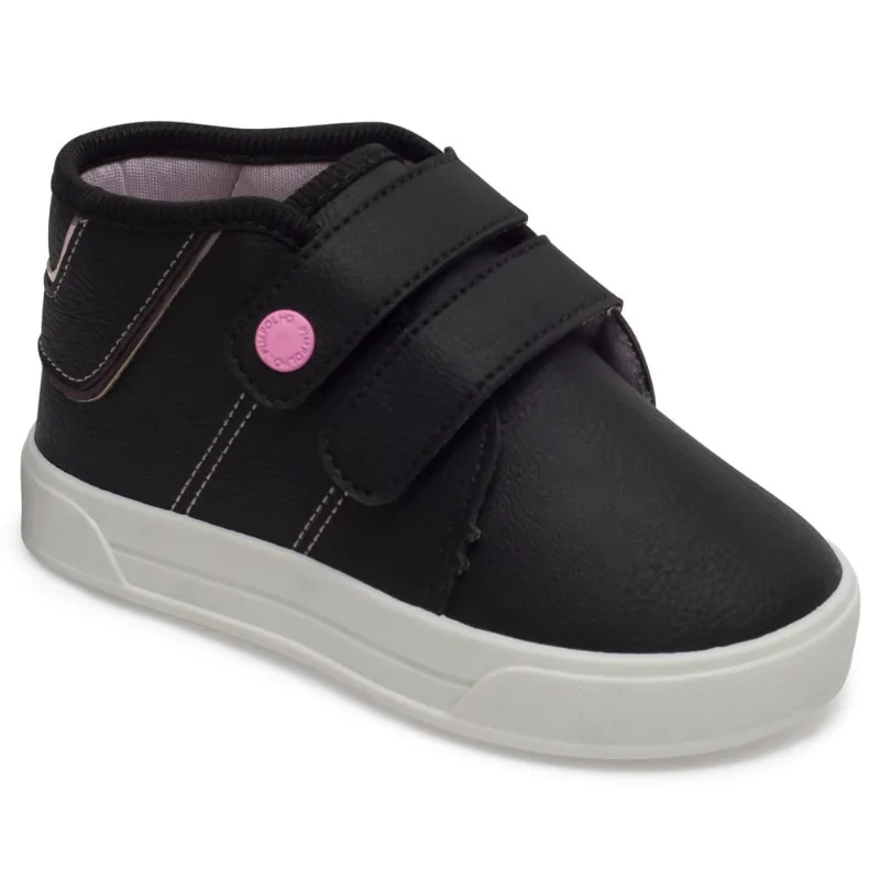 Tênis Menina Pimpolho Cano Alto Preto 0130125C