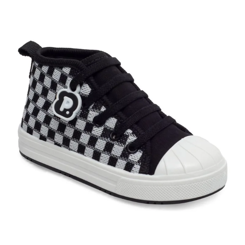 Tênis Star Pimpolho Quadriculado Preto Branco 0130078C