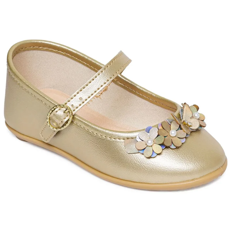 Sapatilha Infantil Menina Pimpolho Encanto Dourado 0120402C 17 / Dourado
