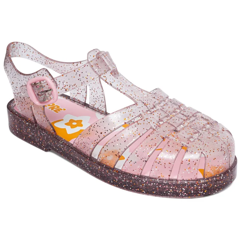 Sandália Menina Pimpolho Colorê PVC Nude Glitter 0140260C 33 / Nude